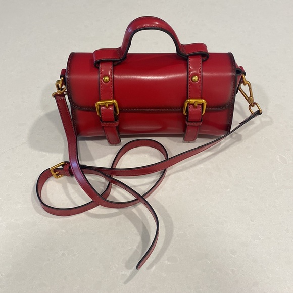 Top Handle & Shoulder Bag - Red - Picture 4 of 4
